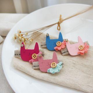 Wooden Cat Hair Clip