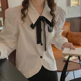 Cropped Shirt Off-white - One Size