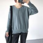 Plaid Long-sleeve Sweater