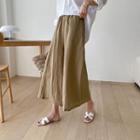 Colored Linen Flared Culottes