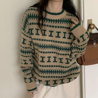Lettering Sweater Lettering Sweater - Green - One Size