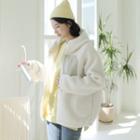Patch-pocket Dumble Zip Hoodie Ivory - One Size