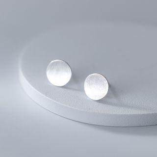 Geometric Stud Earring 1 Pair - S925 Silver - Silver - One Size