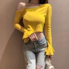 Bell-sleeve Cropped T-shirt