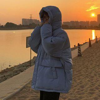 Applique Oversize Padded Hood Jacket