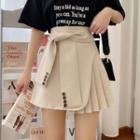 Tie-front Irregular Hem Mini Skirt
