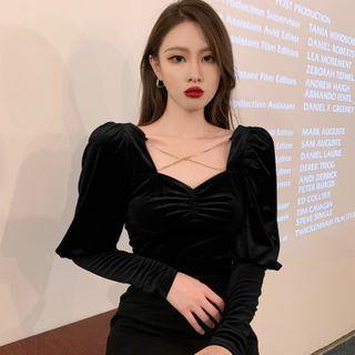 Chained Velvet Blouse