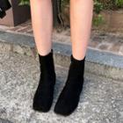 Split-toe Low-heel Ankle Boots
