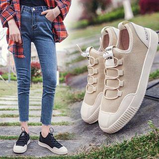 Toe-cap Mesh Canvas Sneakers