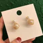 Faux Pearl Drop Earring 1 Pair - Silver - One Size