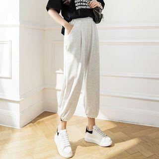 Drawstring High Waist Straight Leg Sweatpants