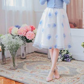 Floral Tulle Skirt