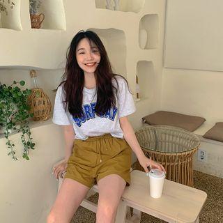 Drawcord-waist Track Shorts