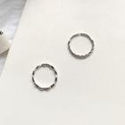 Set Of 2: Alloy Wavy Open Ring Set - As Shown In Figure - One Size