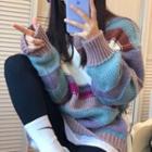 Striped Sweater / Long-sleeve T-shirt / Leggings / Set