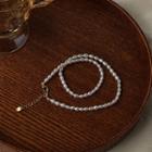 Freshwater Pearl Necklace B-693 - Gold - One Size