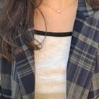 Faux-pearl Pendant Chain Necklace