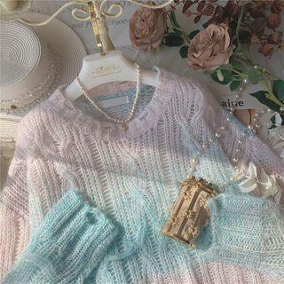 Mohair Pointelle Knit Top