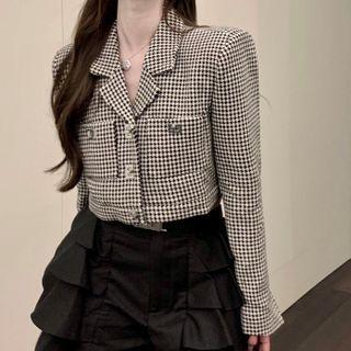 Houndstooth Jacket / Mini A-line Skirt