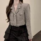 Houndstooth Jacket / Mini A-line Skirt