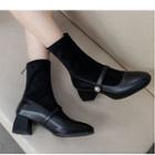 Chunky-heel Mary Jane Short Boots