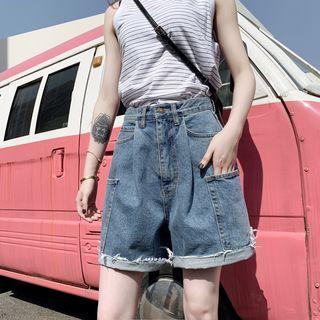 Frayed Dem Denim Shorts