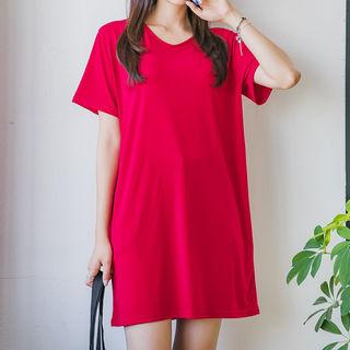Short-sleeve Mini T-shirt Dress