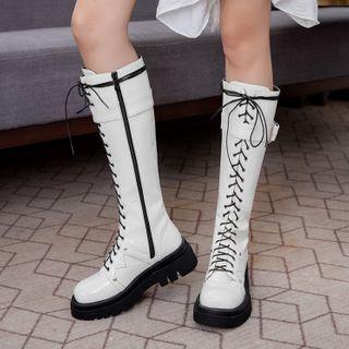 Lace-up Platform Over-the-knee Boots