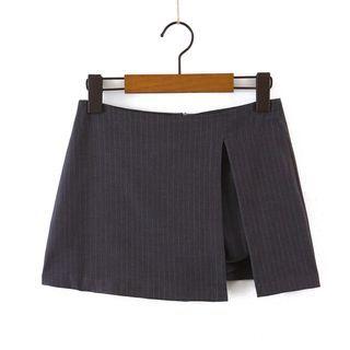 Striped Slit Skort