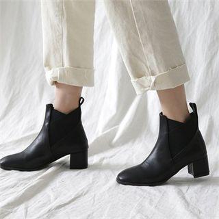 Diagonal Leopard Chelsea Boots