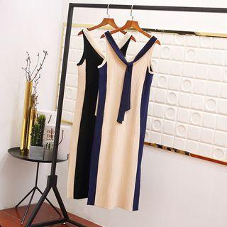 Color Block Sleeveless Knit Dress
