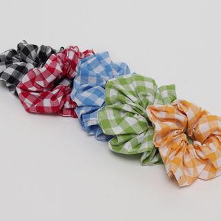 Checked Scrunchy Hair Tie