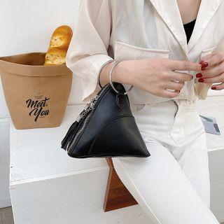 Round Top Handle Tassel Handbag