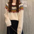 Pom Pom Jacquard Sweater