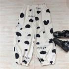 Cow Print Harem Pants Off White - One Size