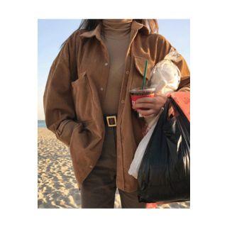 Pocket-detail Corduroy Jacket