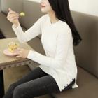 Button-hem M Lange T-shirt