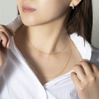 Layered Alloy Choker 1pc - Yn010-01 - Gold - One Size