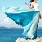 Color Block Maxi Skirt