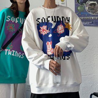Couple Matching Long-sleeve Print Sweatshirt