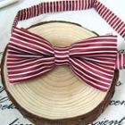 Striped Bow Tie Red - One Size