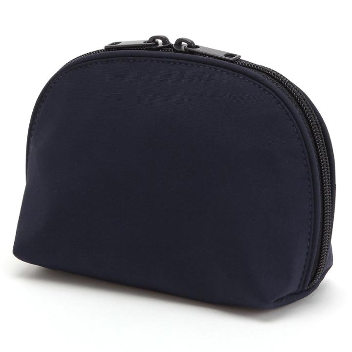 Muji - Nylon Round Wide Mouth Pouch 1 Pc