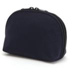 Muji - Nylon Round Wide Mouth Pouch 1 Pc