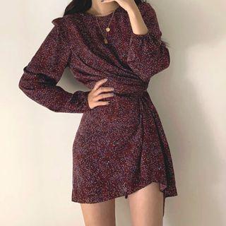 Floral Print A-line Mini Dress
