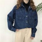 Mock Two Piece Denim Shirt