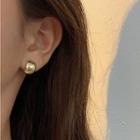 Alloy Open Hoop Earring 1 Pair - S925 Silver - Gold - One Size
