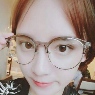 Retro Transparent Half Frame Eyeglasses