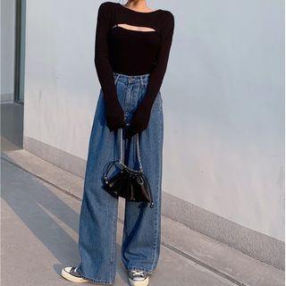 Set: Camisole Top + Cropped Knit Top