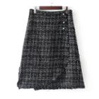 Beaded Tweed A-line Skirt