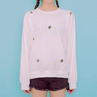 Long-sleeve Embroidered Sweatshirt
